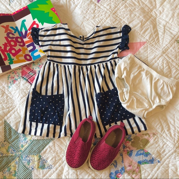 GAP Other - Baby Gap Striped dress & Bloomers with Pockets!